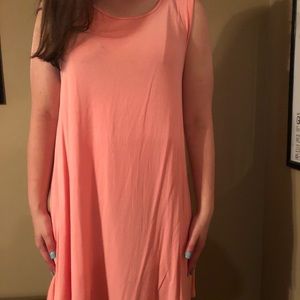 Salmon Pink Tank Dress